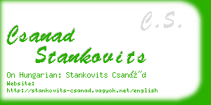 csanad stankovits business card